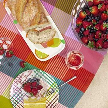 Kate Spade New York BPA-Free Melamine Accent Plate, Heavy Duty Plastic Kitchen/Outdoor Dining Servew...