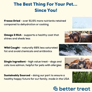 Unique Freeze Dried Salmon Treats for Dogs | Healthy & Natural