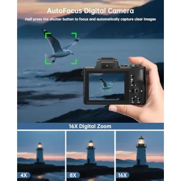 8K Digital Cameras - Autofocus, Touch Screen & WiFi