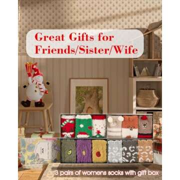 WARMVIN Fuzzy Slipper Socks for Cozy Winter Gifting