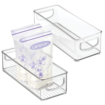 mDesign Nursery Storage Bins with Handles for Organization