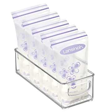 mDesign Nursery Storage Bins with Handles for Organization