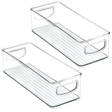 mDesign Nursery Storage Bins with Handles for Organization