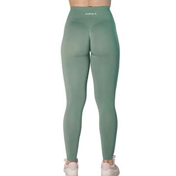 AUROLA Intensify Workout Leggings for Women Seamless Scrunch Tights Tummy Control Gym Fitness Girl Sport Active Yoga Pants (XS, Iceberg Green)