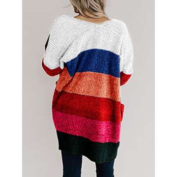 Nulibenna Women’s Heart Patch Chunky Cardigan Sweater