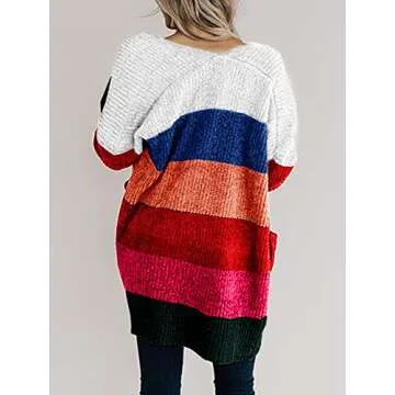 Nulibenna Women’s Heart Patch Chunky Cardigan Sweater