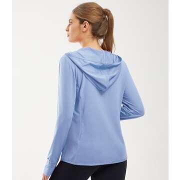 Libin Women's Full Zip UPF 50+ Sun Protection Hoodie Jacket for Outdoor Activities