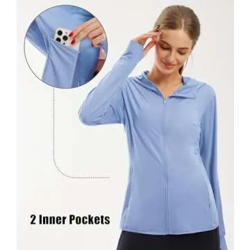 Libin Women's UPF 50+ Sun Protection Hoodie Jacket