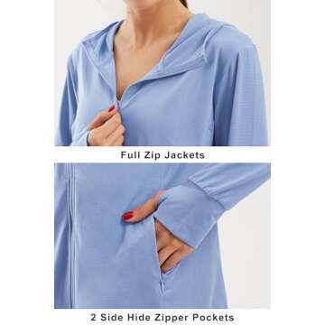Libin Women's UPF 50+ Sun Protection Hoodie Jacket