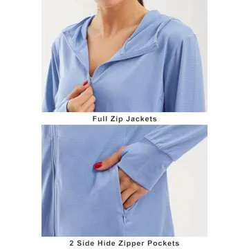 Libin Women's UPF 50+ Sun Protection Hoodie Jacket