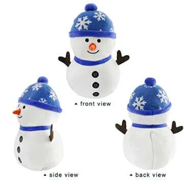 BSTAOFY LED Musical Snowman Plush Toy for Kids