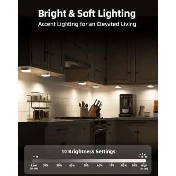 EZVALO Rechargeable Under Cabinet Puck Lights - 12 Colors