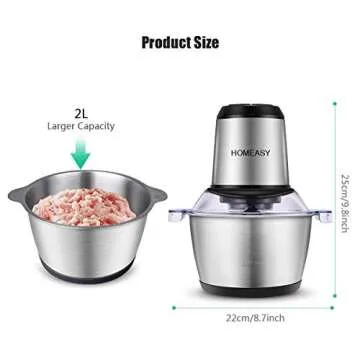 HOMEASY Electric Meat Grinder for Efficient Food Chop & Grind