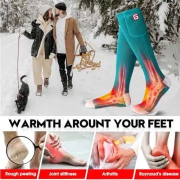 Heated Socks for Women Rechargebale Heated Socks for Women Men Feet Warmer Electric Battery Powered Cold Weather Thermal Heated Socks for Outdoor Riding Camping Hiking Motorcycle Skiing Winter Socks