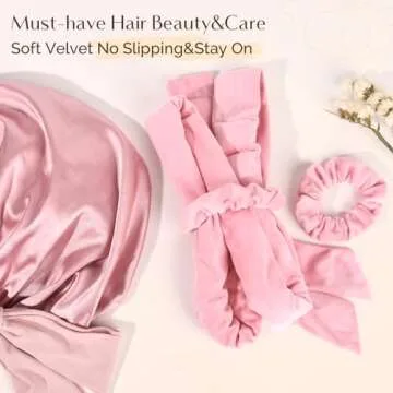 Yanibest Heatless Hair Curler with Satin Bonnet, Overnight Hair Curler to Sleep in, Heatless Curling Rod Headband for Women Girls Styling