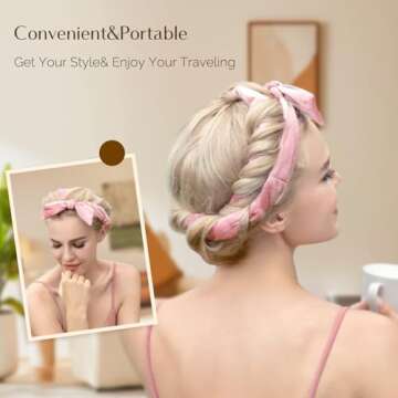 Yanibest Heatless Hair Curler with Satin Bonnet, Overnight Hair Curler to Sleep in, Heatless Curling Rod Headband for Women Girls Styling