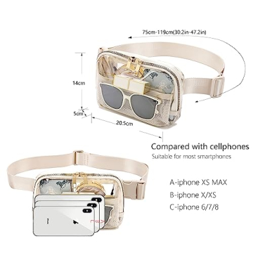 Stylish Clear Belt Bag for Events and Festivals