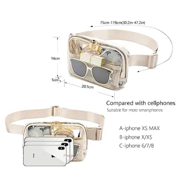 Stylish Clear Belt Bag for Events and Festivals