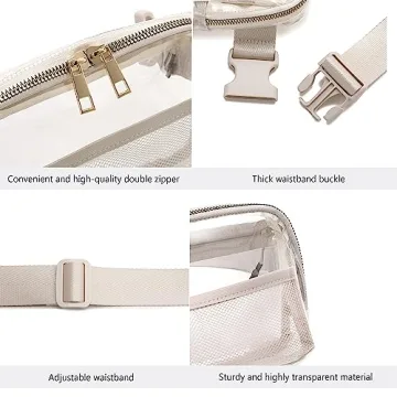 Stylish Clear Belt Bag for Events and Festivals