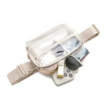 Stylish Clear Belt Bag for Events and Festivals