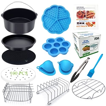 12 pcs XL Air Fryer Accessory Kit with Cookbook