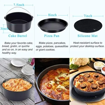 12 pcs XL Air Fryer Accessory Kit with Cookbook