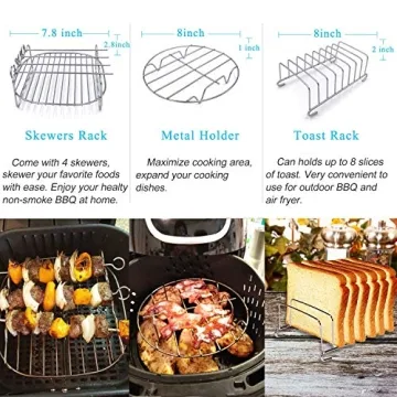 12 pcs XL Air Fryer Accessory Kit with Cookbook