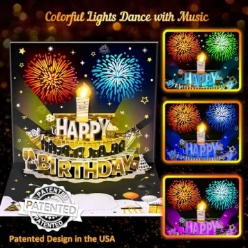 Pop-Up Birthday Card with Light & Music - INPHER
