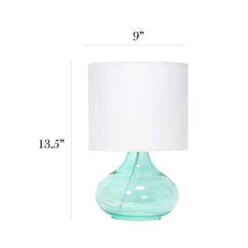 Aqua Glass Raindrop Table Lamp - Elegant Lighting Solution