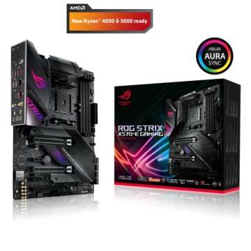 ASUS ROG Strix X570-E Gaming ATX Motherboard- PCIe 4.0, Aura Sync RGB Lighting, 2.5 Gbps and Intel G...
