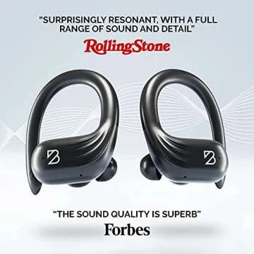 Runner 60 Wireless Running Earbuds, Over Ear Hooks, 80-Hour Long Battery Life, Water-Resistant Wireless Running Headphones. Bass Boost, Bluetooth 5 Wireless Charging Case, Gift for Runners