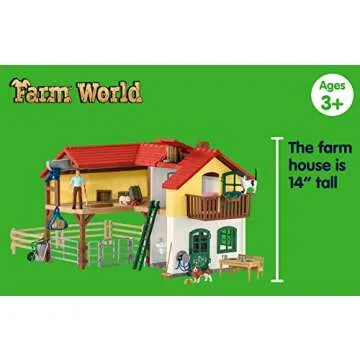 Schleich Farm World Large Toy Barn and Animals 52-piece Playset for Toddlers and Kids Ages 3-8 Multi, 19.3 Inch