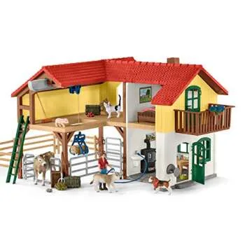 Schleich Farm World Large Toy Barn and Animals 52-piece Playset for Toddlers and Kids Ages 3-8 Multi, 19.3 Inch