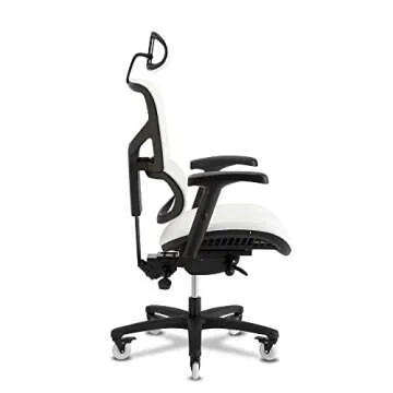 MAVIX M9 Gaming Chair, Dynamic Variable Lumbar & Cool Comfort Seating - Ergonomic Swivel Chair/Height Adjustable/Headrest/Perfect for Gaming or Office (White/White)