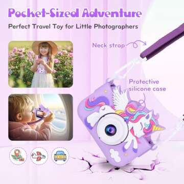 Unicorn Kids Camera for Girls 3-8 - HD Video & Fun