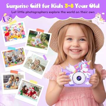 Unicorn Kids Camera for Girls 3-8 - HD Video & Fun