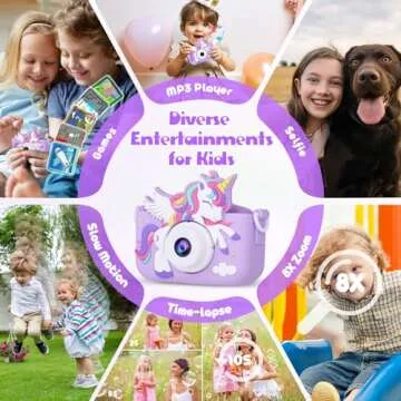 Unicorn Kids Camera for Girls 3-8 - HD Video & Fun