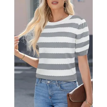 EVALESS Women's Striped Summer Sweater for Stylish Comfort