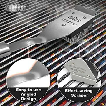 GRILLART Grill Brush - Perfect BBQ Tool for Clean Grills