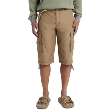 Unionbay Men's Cordova Belted Messenger Cargo Short - Reg and Big and Tall Sizes, Field, 36