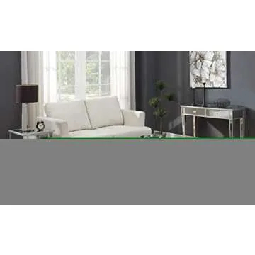 Convenience Concepts Gold Coast Mirror Coffee Table with Two Drawers, Mirror / Silver Frame