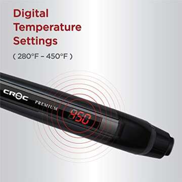 CROC Premium Flat Iron 1.5 Inch - Wet and Dry