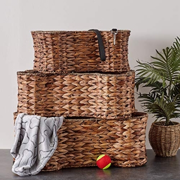 Bone Dry Hyacinth Toy Basket - Stylish Pet Storage Solution