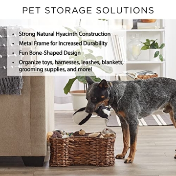 Bone Dry Hyacinth Toy Basket - Stylish Pet Storage Solution