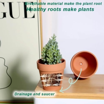 Vensovo Terra Cotta Pots - Durable Planting Solution 20 Pack