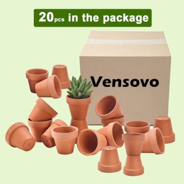 Vensovo Terra Cotta Pots - Durable Planting Solution 20 Pack