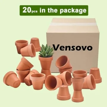 Vensovo Terra Cotta Pots - Durable Planting Solution 20 Pack