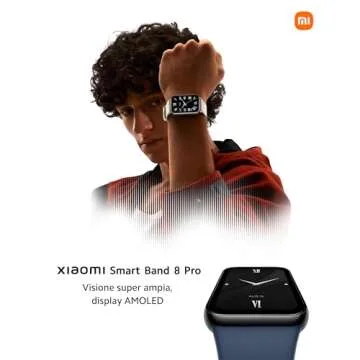 Xiaomi Smart Band 8 Pro Fitness Tracker, 1.74" AMOLED Display, up to 20 Days Battery, 5ATM, SpO2 Tracking, Sleep and Heart Rate Monitoring, 150+ Training Modes, Pedometer, Silver/Gray