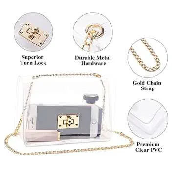 Trendy COROMAY Clear Purse for Stadium and Events