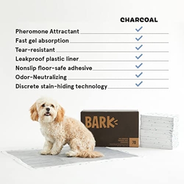 Barkbox Odorless Puppy Pads | 70 Count | Ultra Absorbent Charcoal